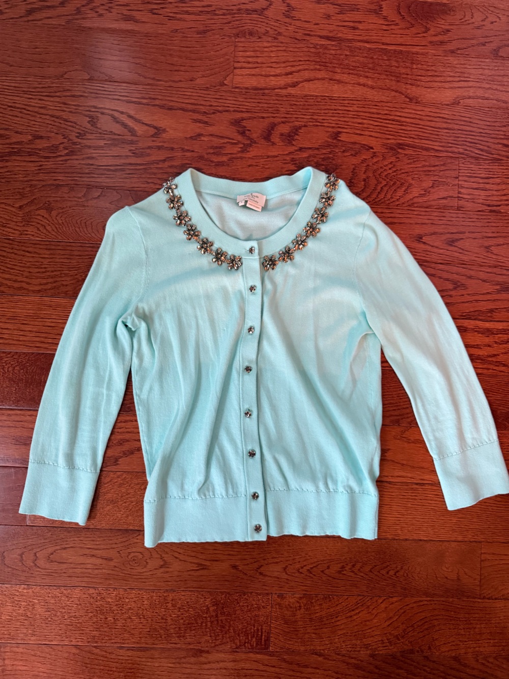 kate spade Mint Green Knit Top with Heart Logo Tag